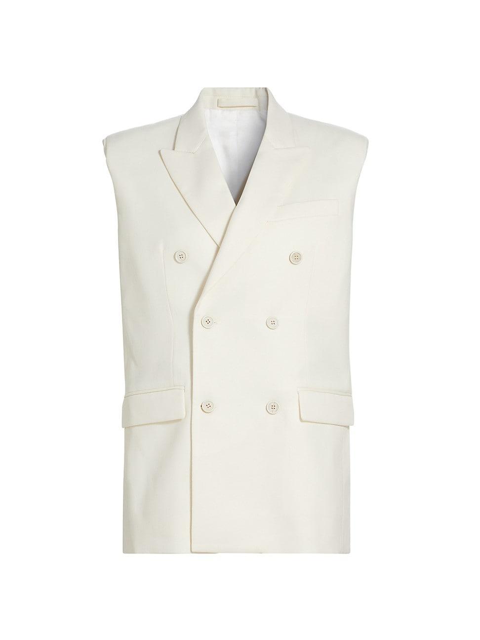 Womens Double-Breasted Wool Vest Product Image