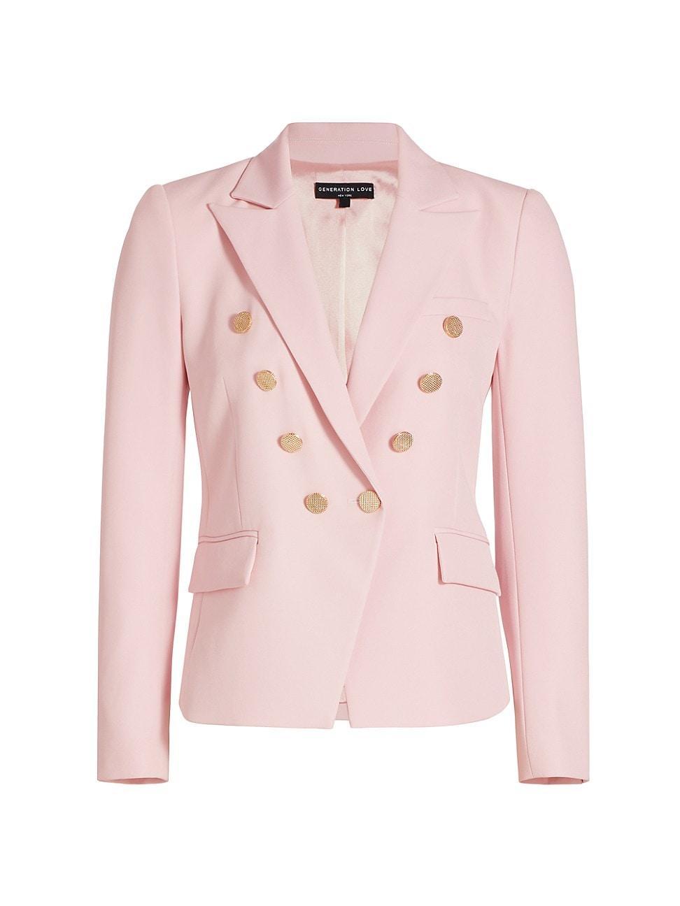 Womens Amelia Double-Breasted Stretch Crepe Blazer Product Image