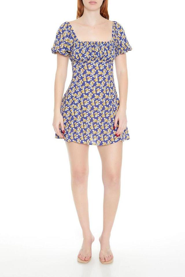 Ditsy Floral Tie-Back Mini Dress | Forever 21 Product Image