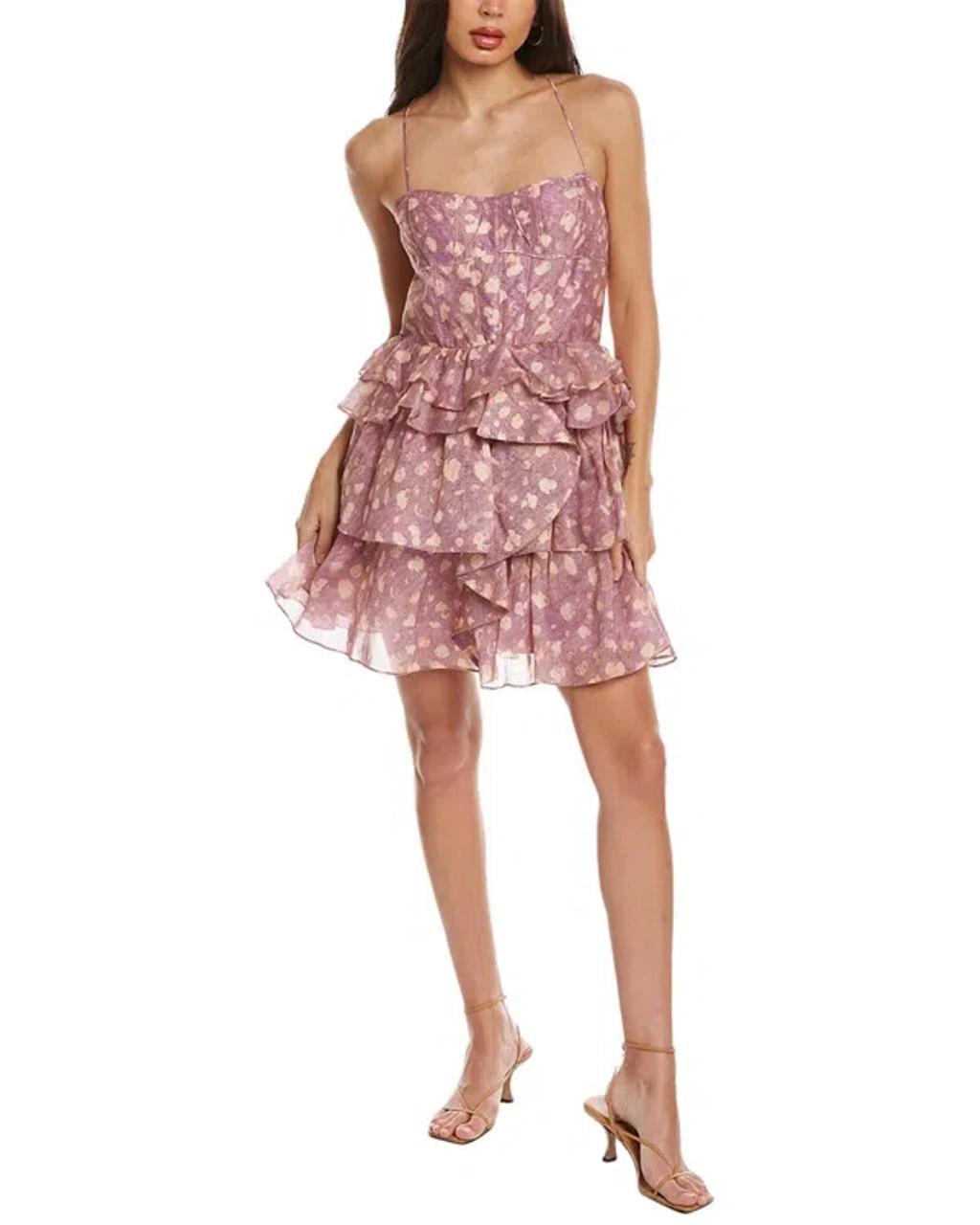 Silk-blend Mini Dress In Pink product image