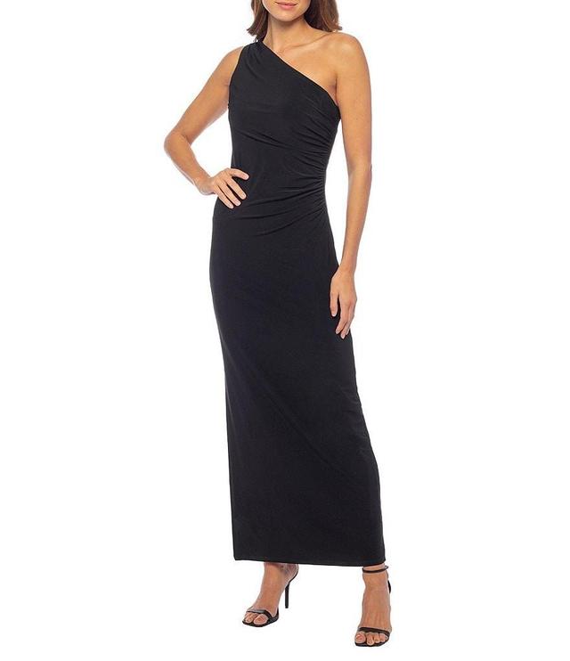 Marina One Shoulder Rouched Side Gown Product Image