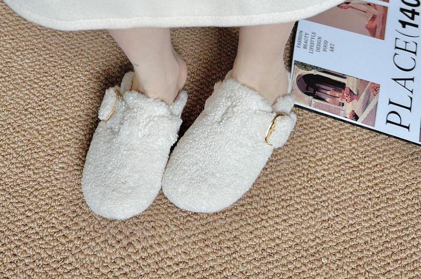 Plain Fleece Mules Product Image