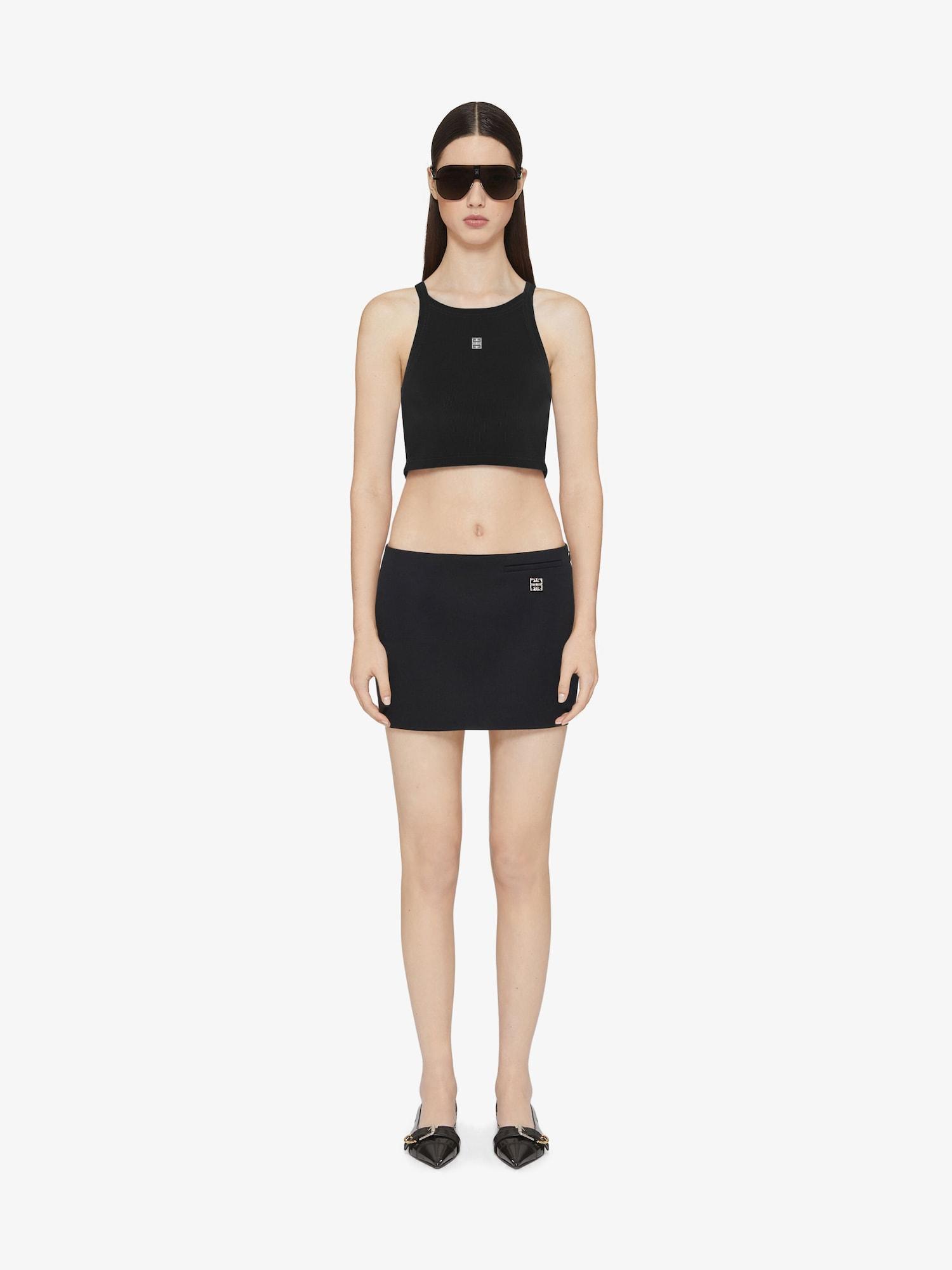 Cropped tank top in cotton with 4G detail product image