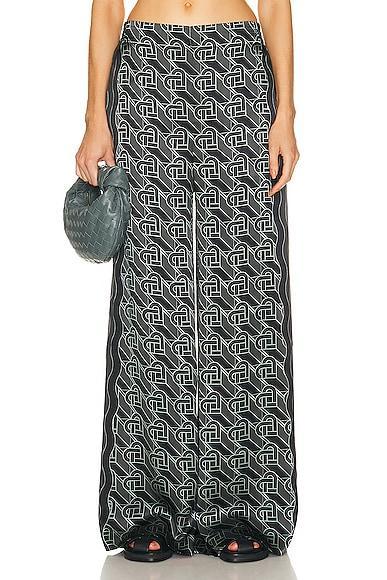 Casablanca Printed Wide Leg Trouser in Black Product Image