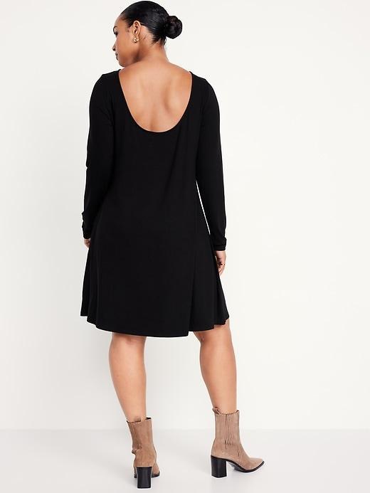 Long-Sleeve Mini Swing Dress Product Image