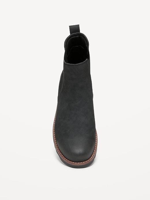 Faux-Leather Chelsea Boots Product Image