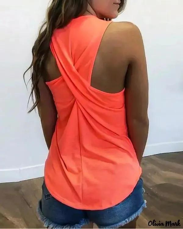 Olivia Mark – Relaxed Twist Racerback Tank Top Product Image