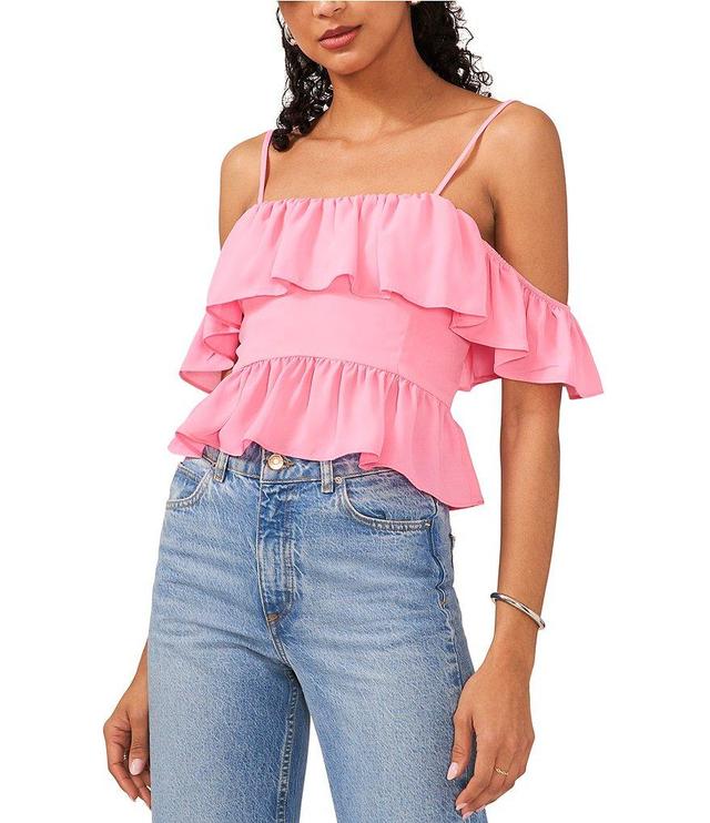 1. STATE Off The Shoulder Ruffle Blouse Product Image