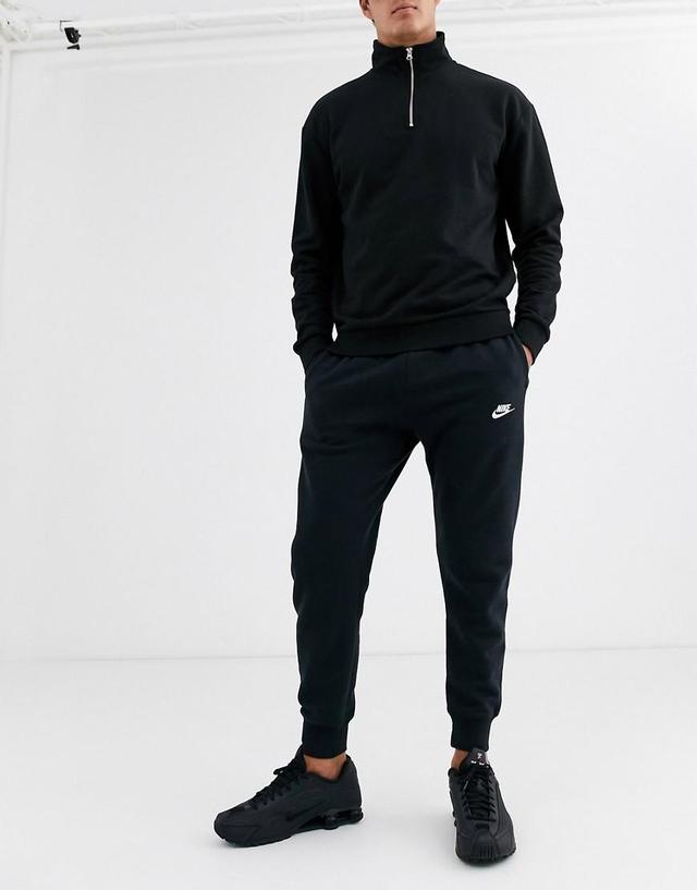 Nike Mens Nike Club Joggers - Mens Black/White Product Image