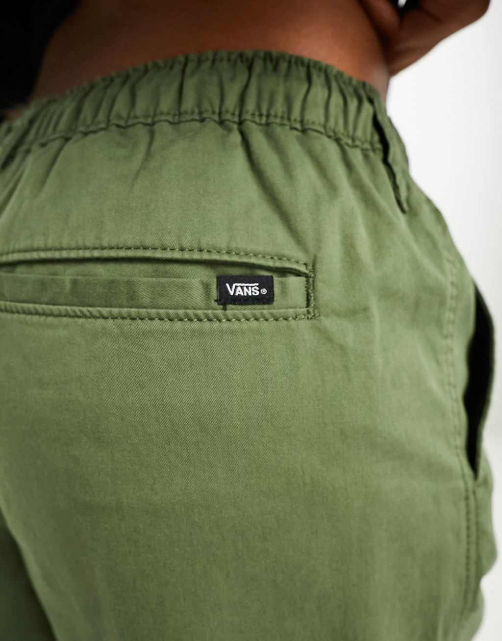 Vans drawstring cargo pants in khaki Product Image