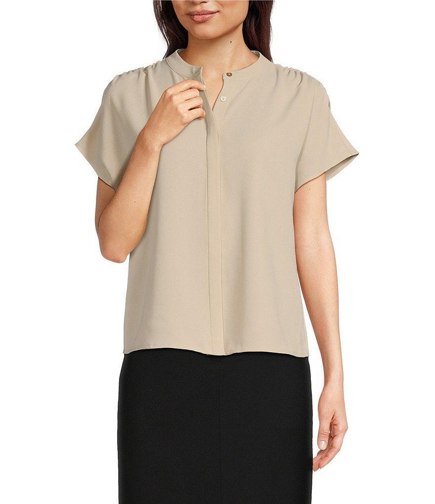 Alex Marie Pia Button Front Short Sleeve Blouse Product Image