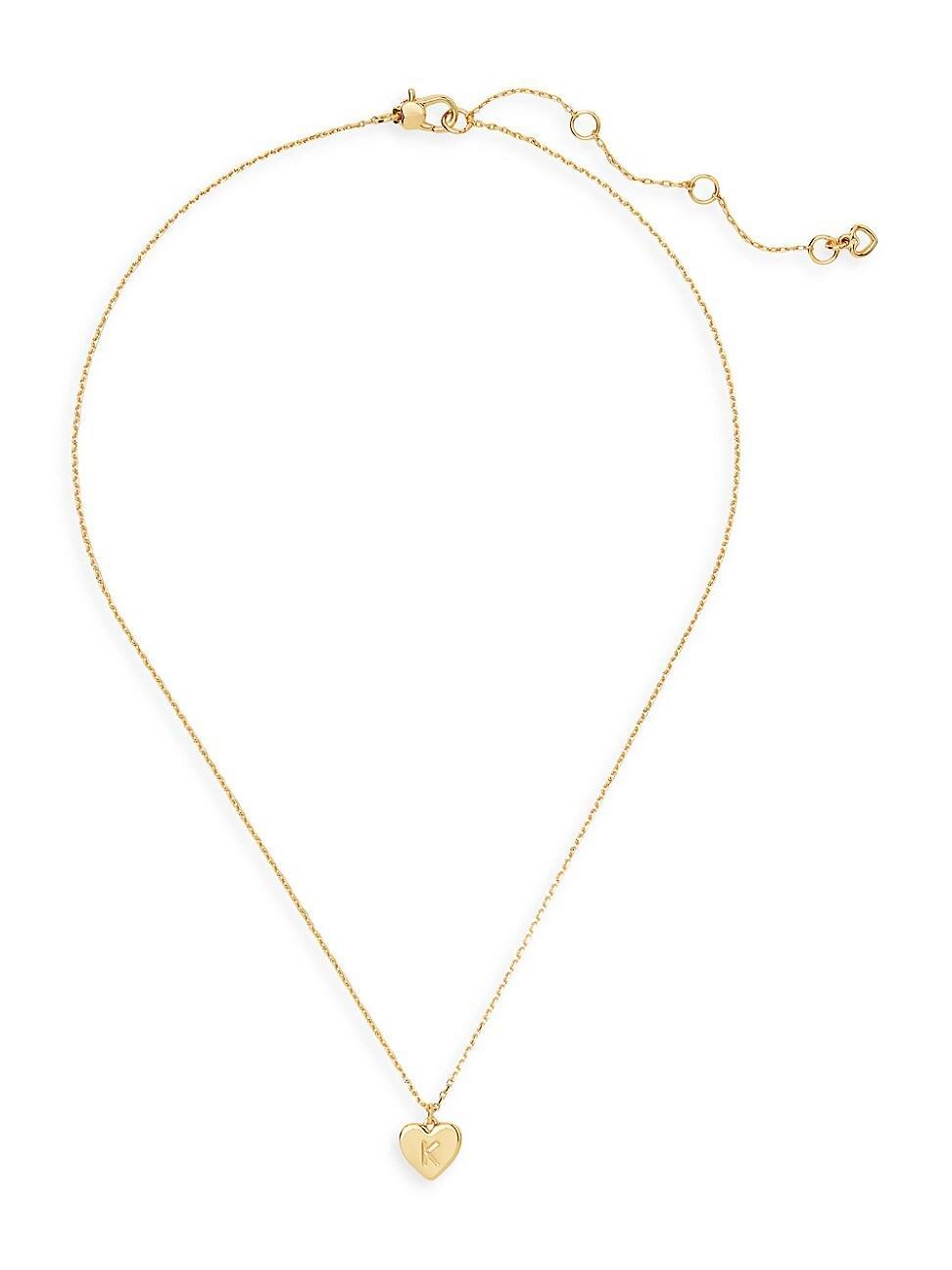 Womens Initial Here Gold-Plated Pendant Necklace Product Image