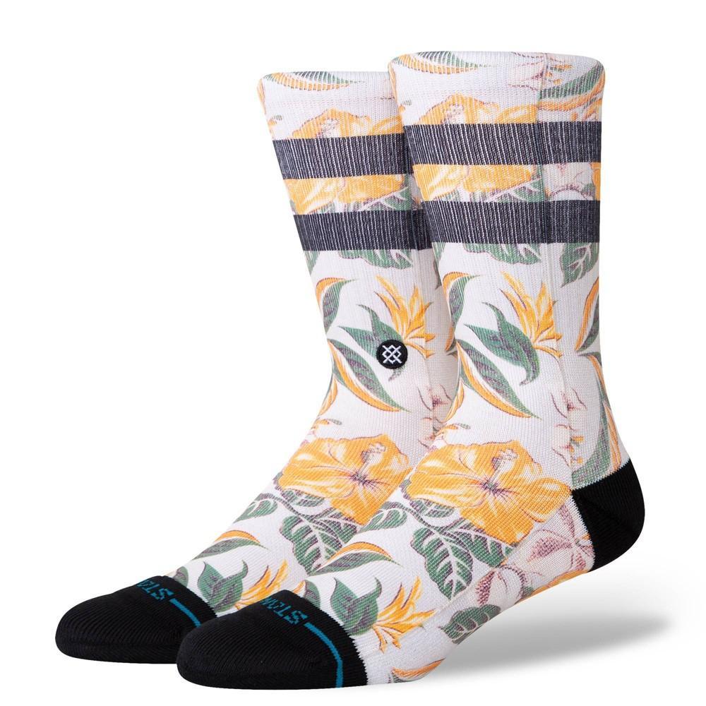 STANCE x WADE Mens Floral Print Crew Socks - Blue 6-12 Product Image