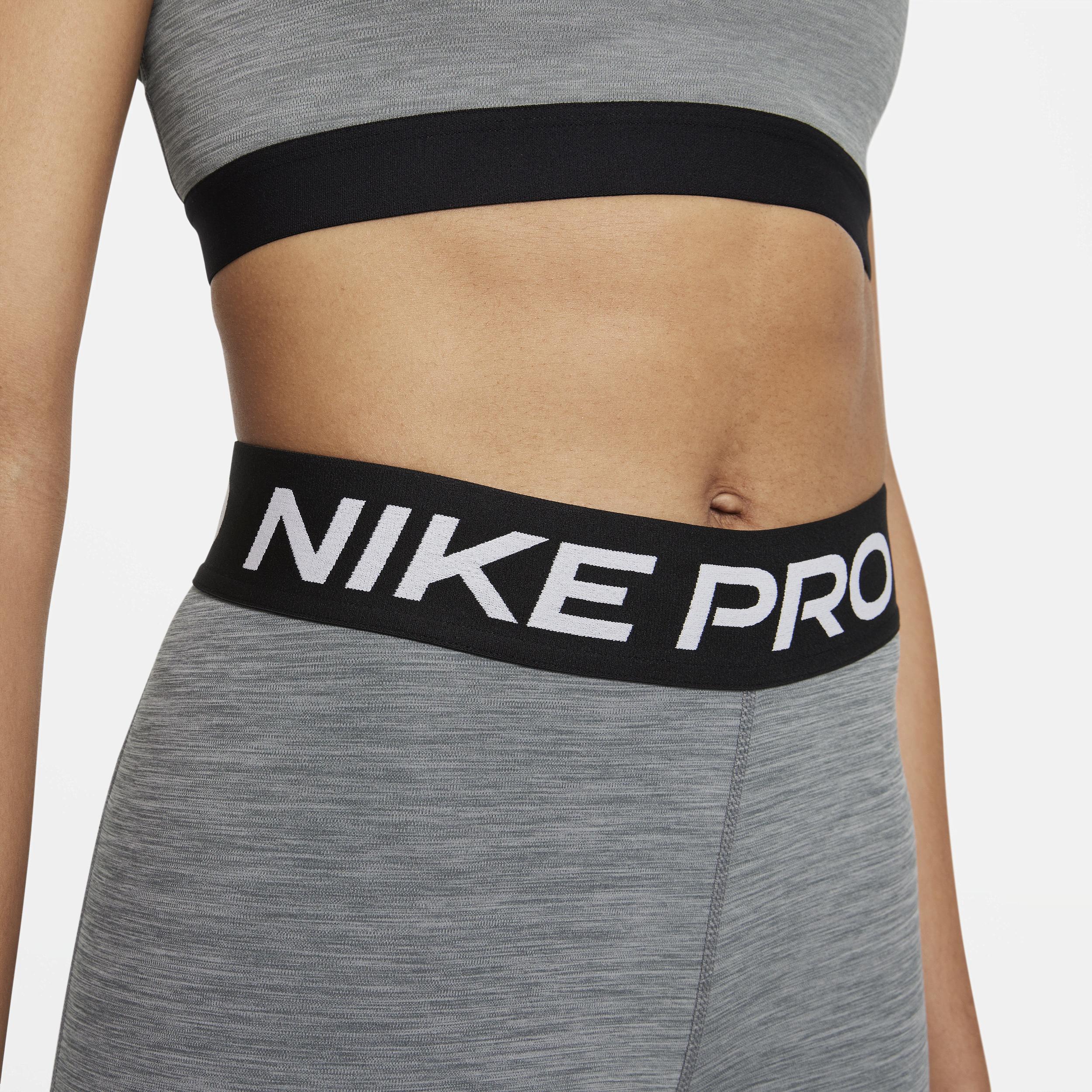 Women's Nike Pro Mid-Rise Crop Mesh-Panel Leggings Product Image