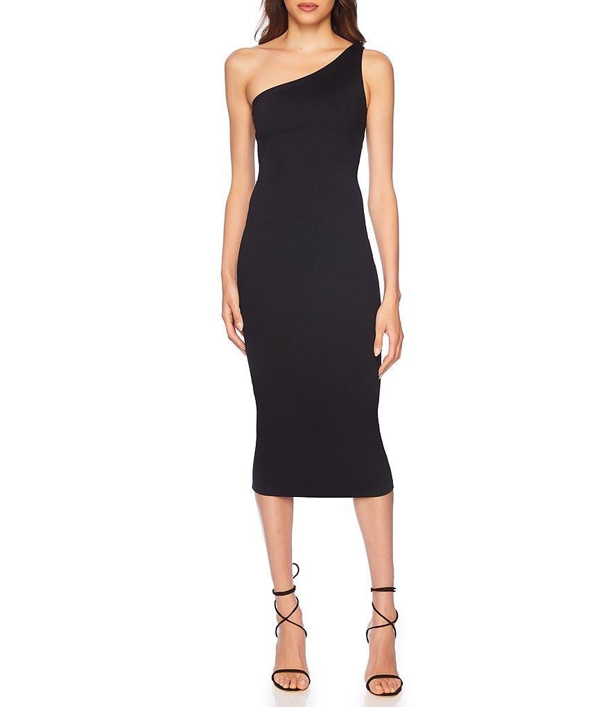 Susana Monaco One Shoulder Neck Sleeveless Bodycon Midi Dress Product Image