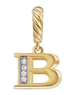 Womens Pav Initial Pendant in 18K Yellow Gold with Diamonds Product Image