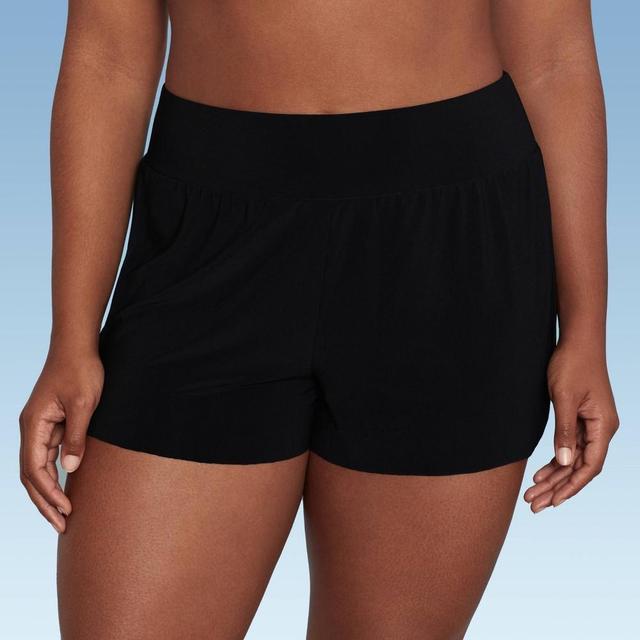 Womens UPF 50 Sport Swim Shorts - Aqua Green Black L Product Image