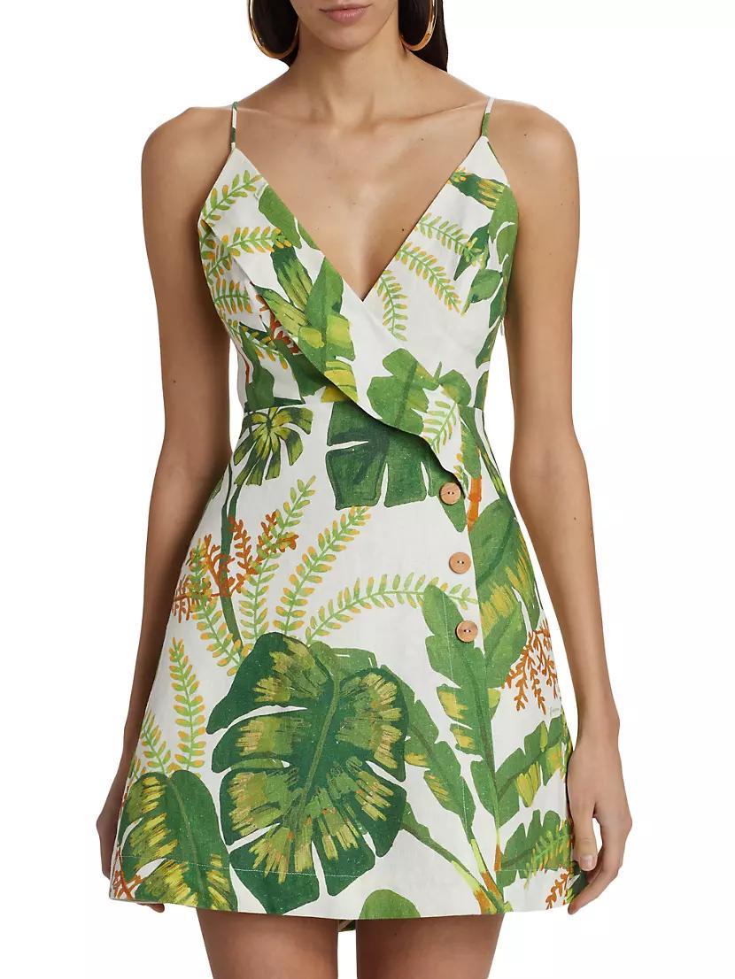 Tropical Forest Ruffle Minidress Product Image