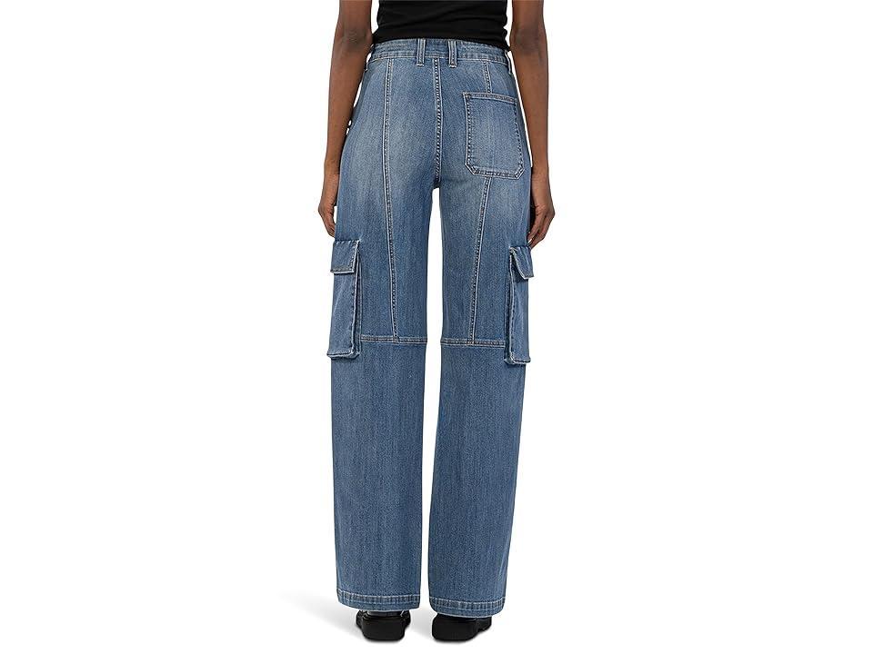 KUT from the Kloth Jean High-Rise Fab Ab Wide Leg -Patch Pockets W/ Flaps In Planned (Planned) Women's Jeans Product Image