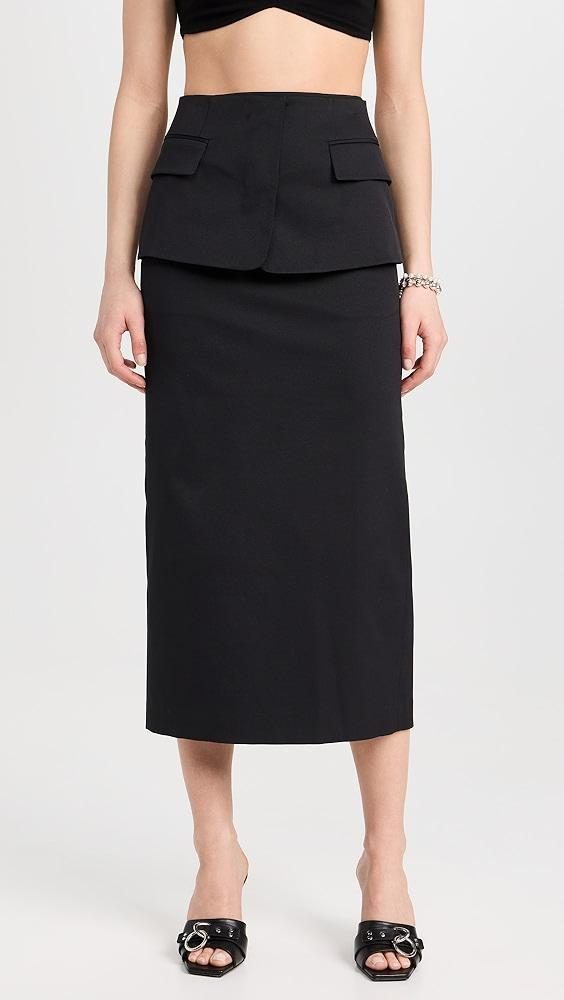 Juun. J Jacket Layerd Long Slit Skirt | Shopbop Product Image