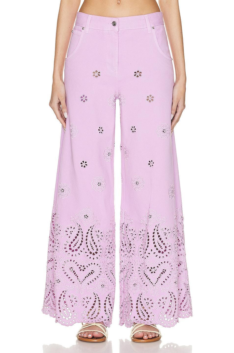 Etro Cut Out Wide Leg in Lavender Product Image