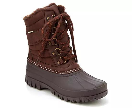 Jbu Womens Casey Water Resistance Lace Up Duck Boot - Taupe Product Image