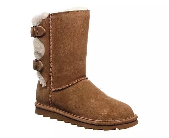 Womens Bearpaw Eloise Faux-Fur Boots Hickory Beige Product Image