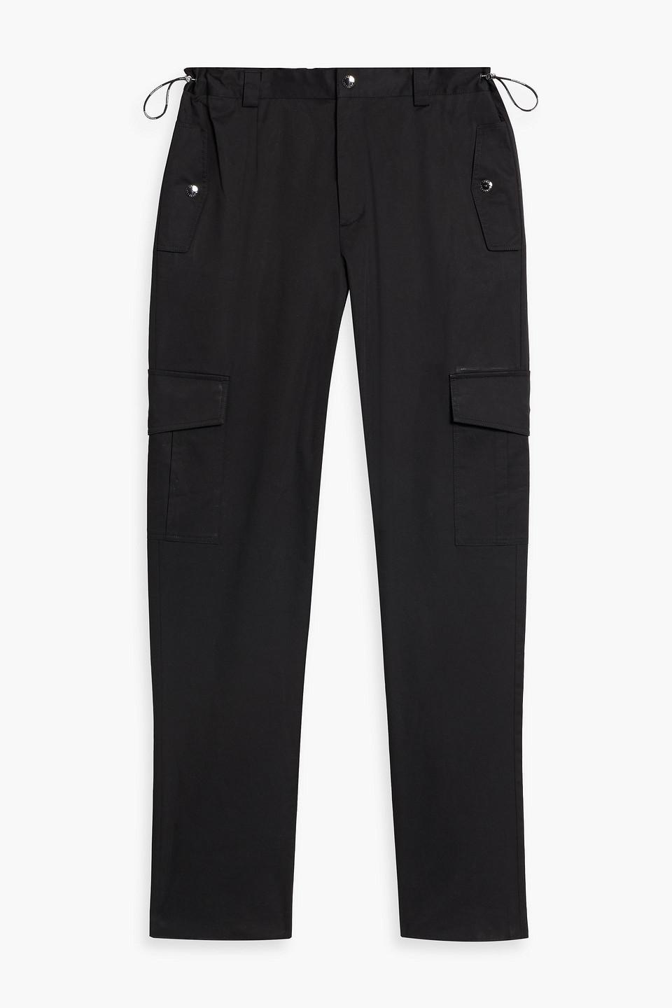 Cotton-blend Twill Cargo Pants In Black Product Image