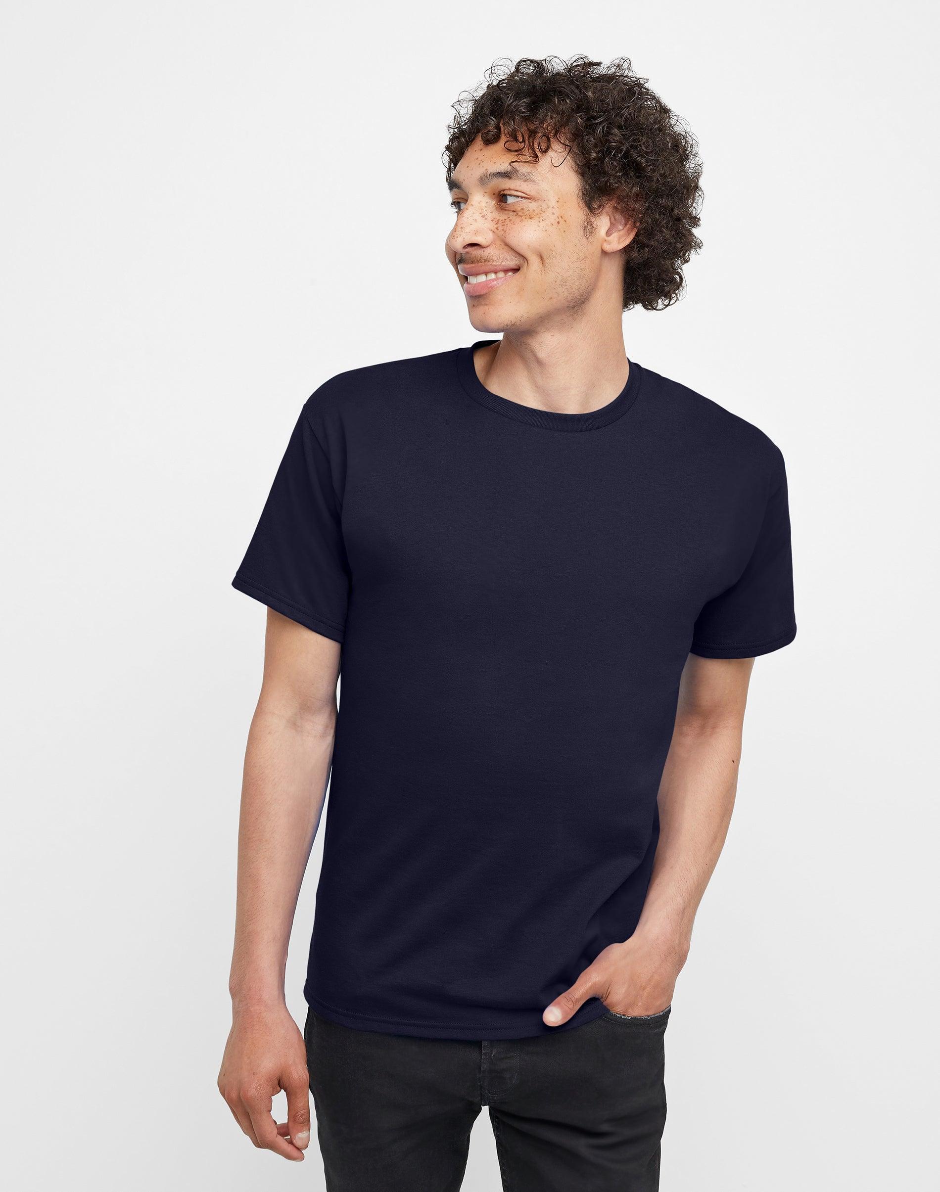 Hanes Essentials Short Sleeve Mens T-Shirt, Cotton Athletic Navy S Product Image