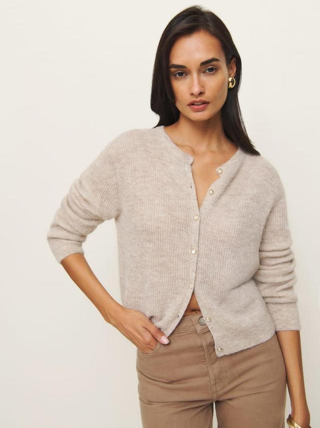 Cece Alpaca Ribbed Cardigan Product Image