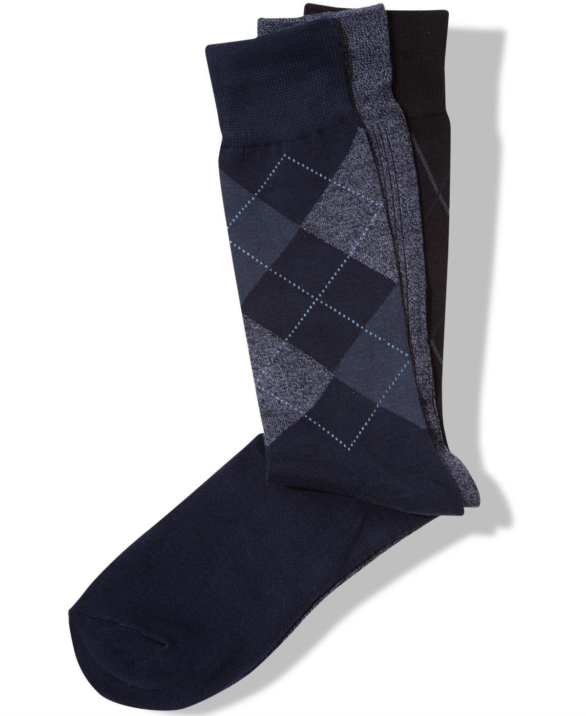 Perry Ellis Mens 3-Pk. Patterned Dress Socks Product Image