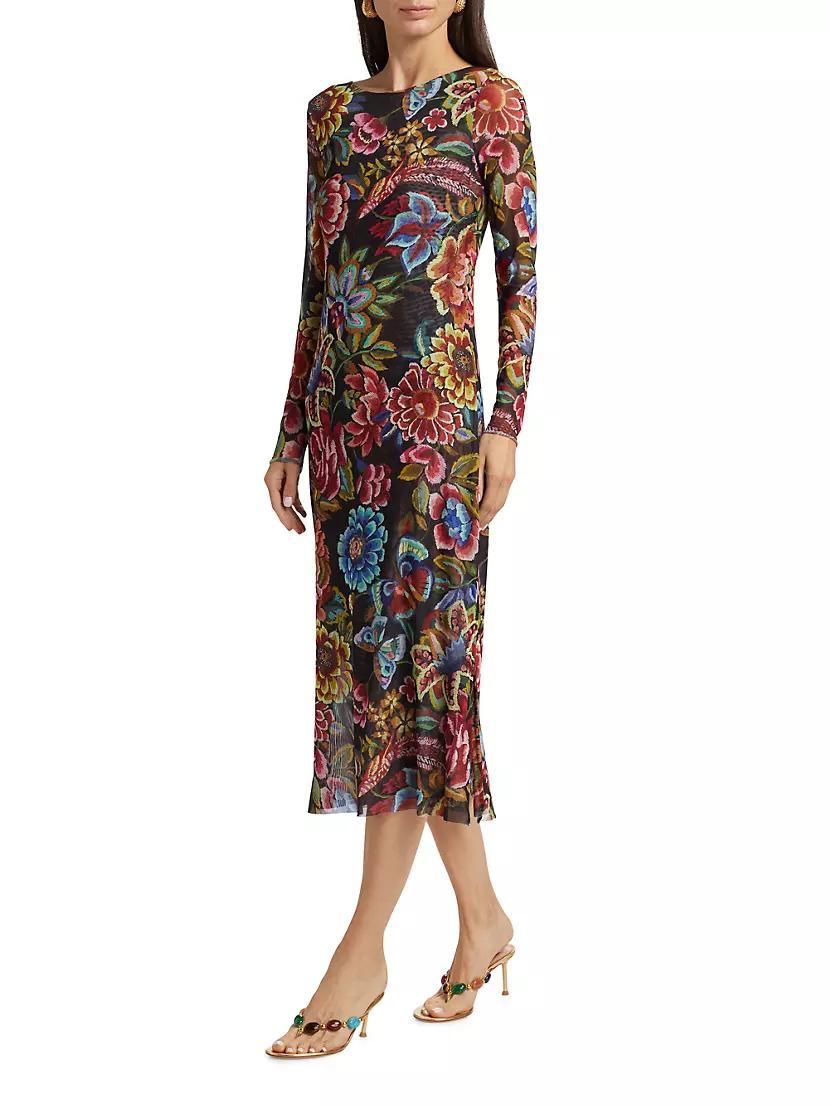 Maldova Floral Mesh Midi-Dress Product Image