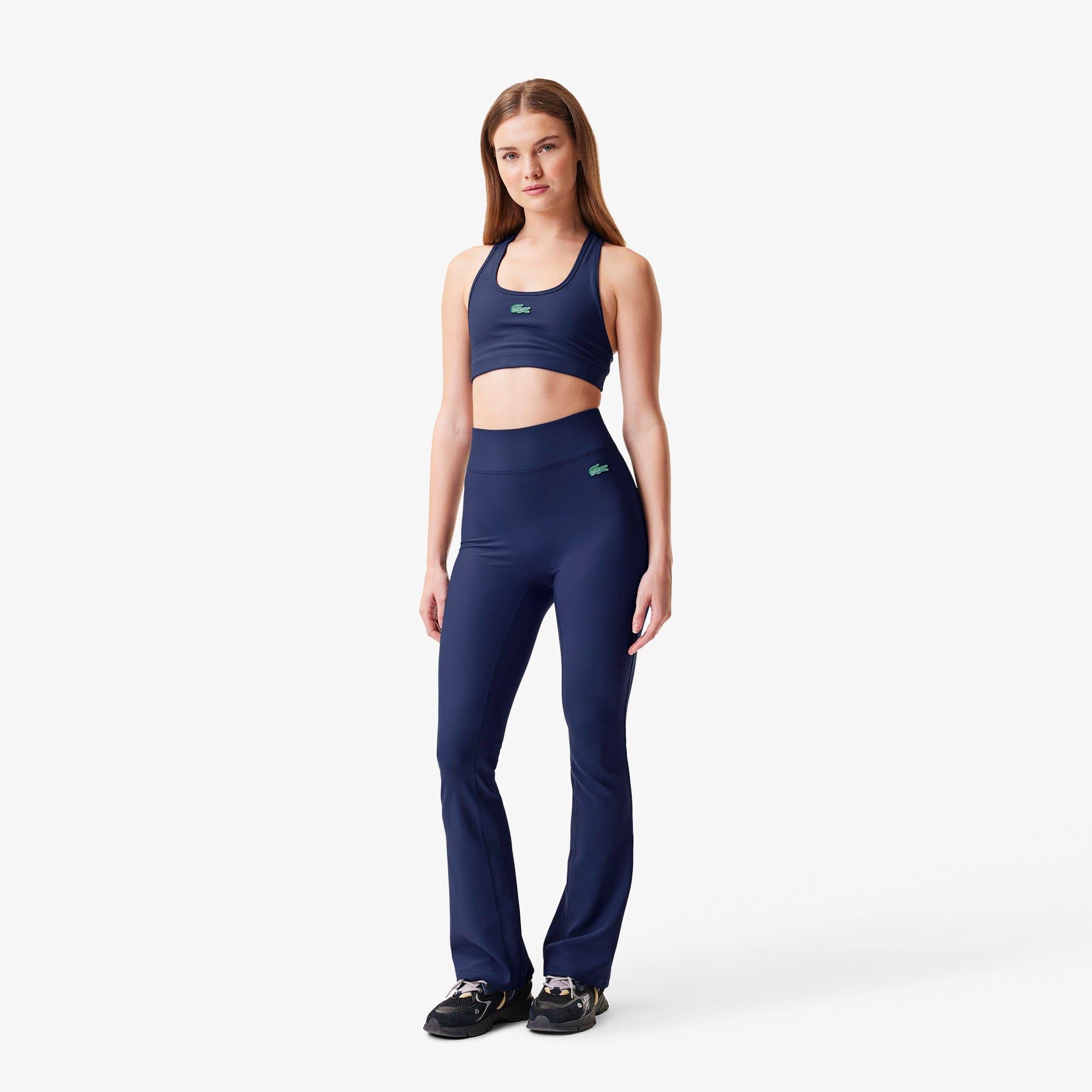 Women's Lacoste x Bandier Ribbed Flare Pants Product Image