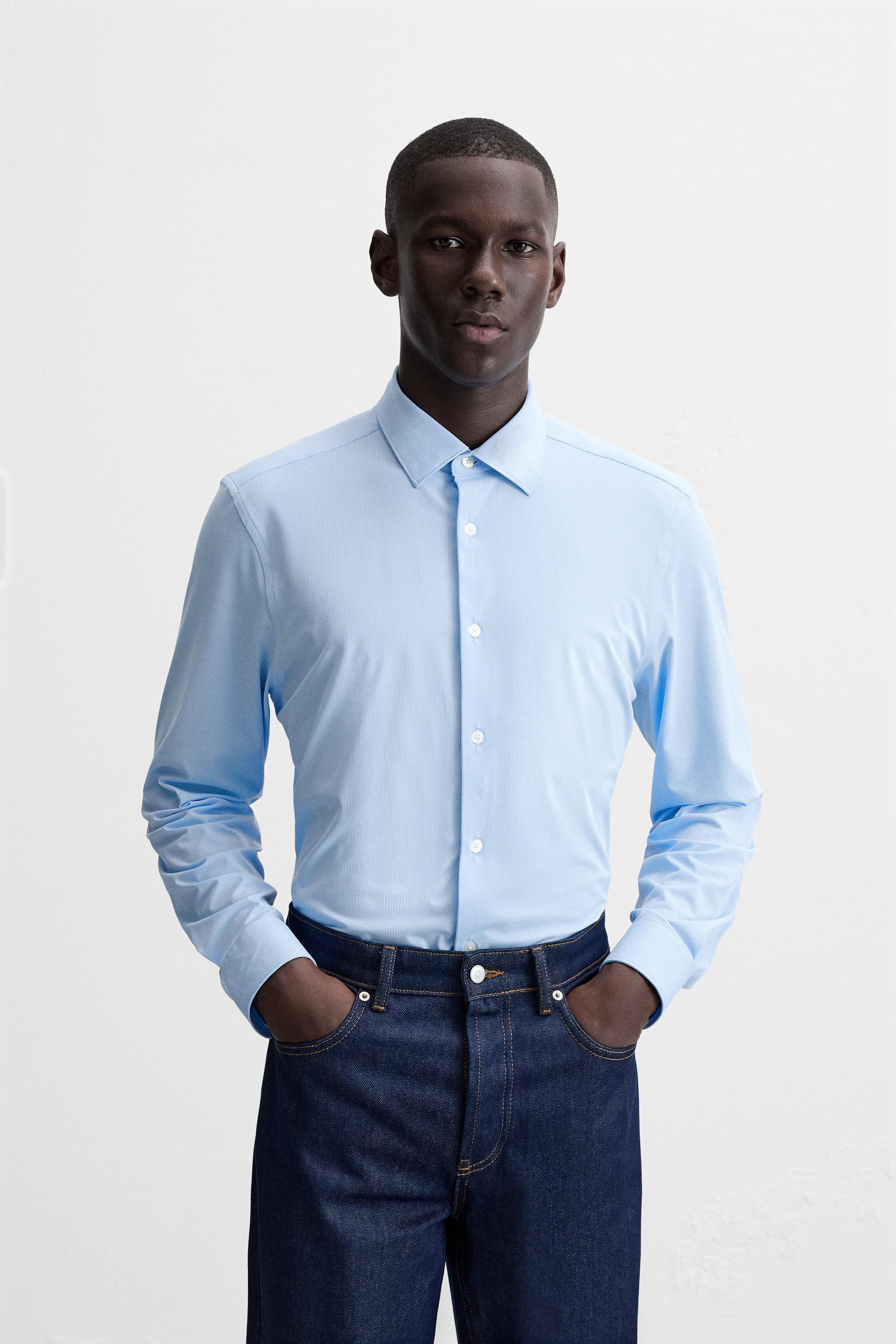 STRIPED STRETCH SHIRT Product Image