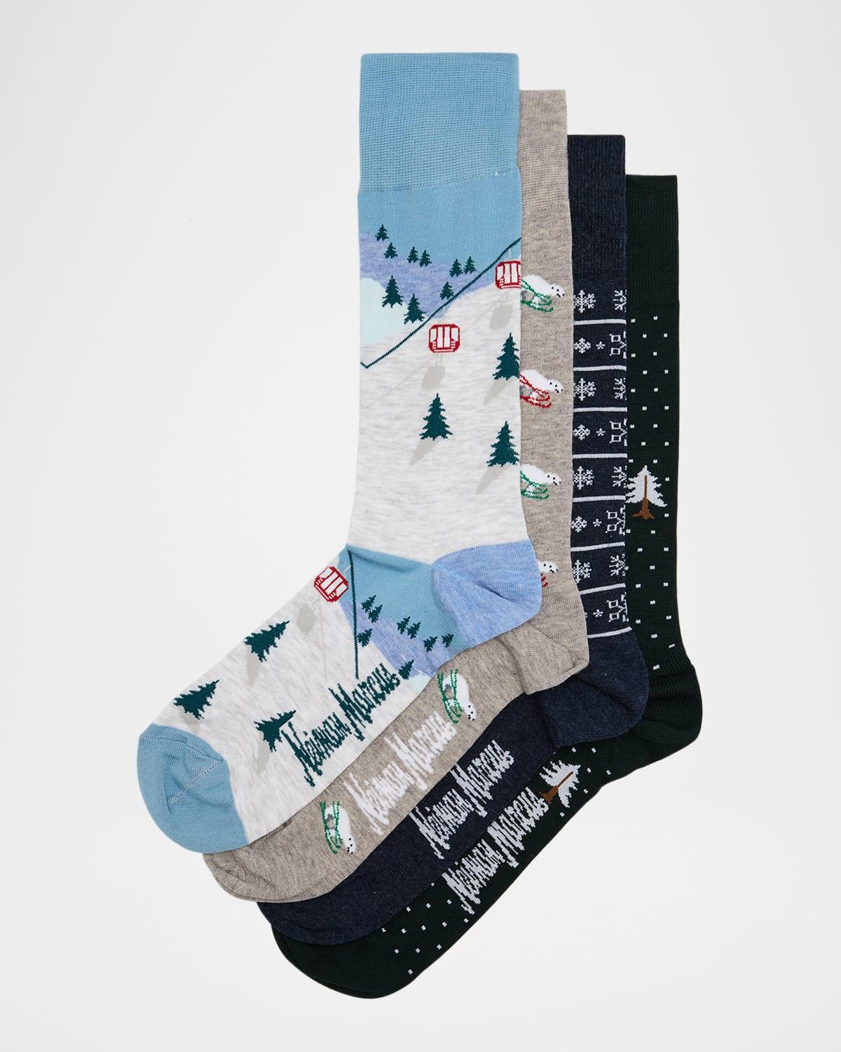 Mens Ski Box 4-Pack Crew Socks Product Image