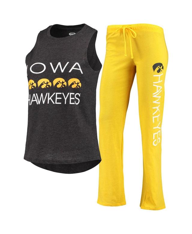 Womens Concepts Sport /Gold Iowa Hawkeyes Team Tank Top & Pants Sleep Set Product Image