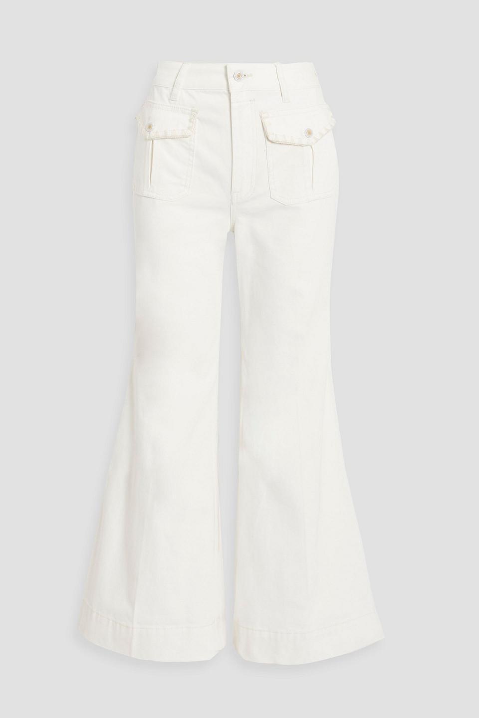 Hoch Sitzende Kick-flare-jeans In White Product Image