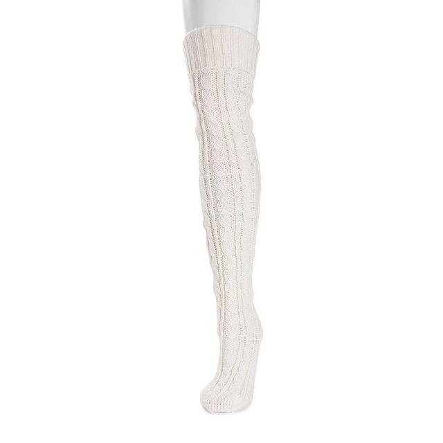 Womens MUK LUKS Cable Knit Over-the-Knee Socks Product Image