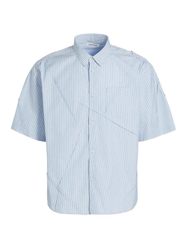 Mens Pieced Cotton Button-Up Shirt Product Image