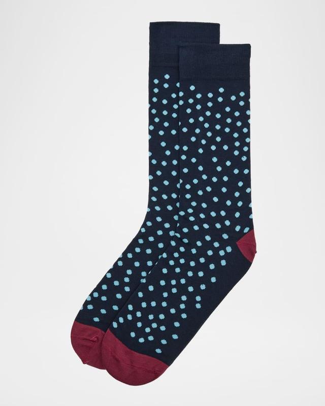 Mens Humberto Polka Dot Crew Socks Product Image