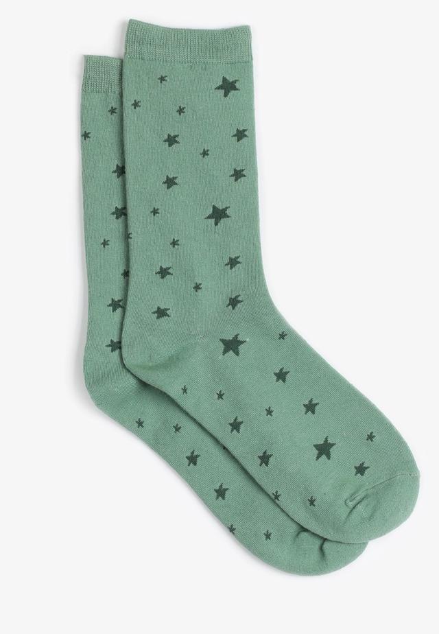 Maurices Womens Green Stars Crew Socks Size One Size Product Image