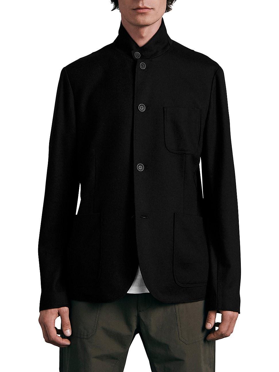 Rag & Bone Men's Wool Prospect Blazer Cardigan - Size: X-SMALL - BLACK Product Image