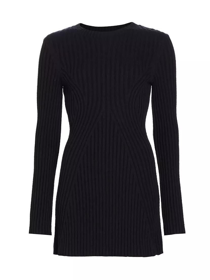 Amalia Cotton-Blend Rib-Knit Minidress Product Image