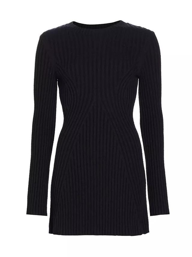 Amalia Cotton-Blend Rib-Knit Minidress Product Image