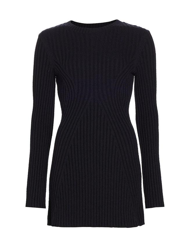 Womens Amalia Cotton-Blend Rib-Knit Minidress Product Image