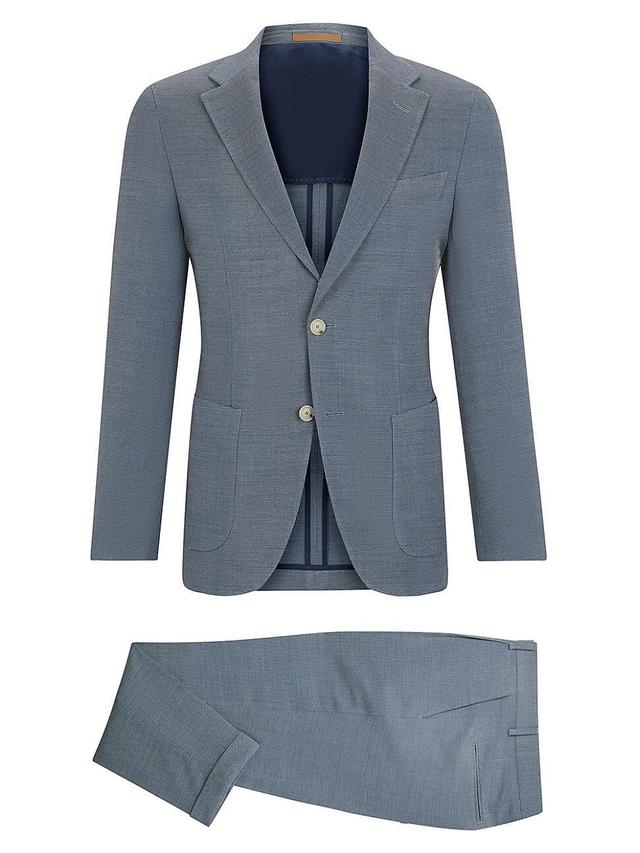 Mens Slim-Fit Suit in a Micro-Patterned Wool Blend Product Image