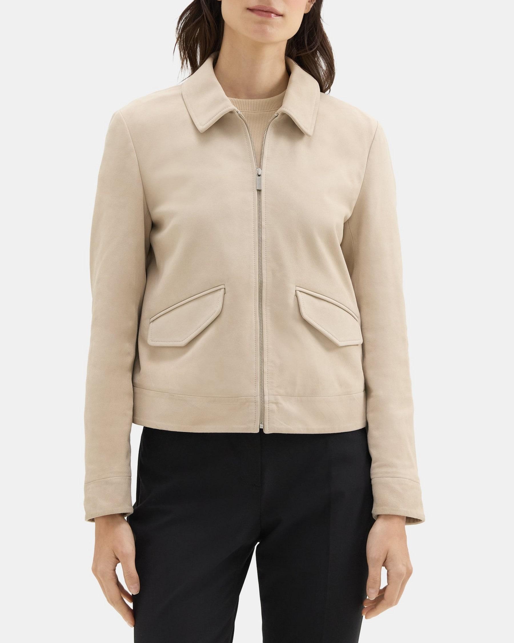 Short Zip Jacket in Suede product image