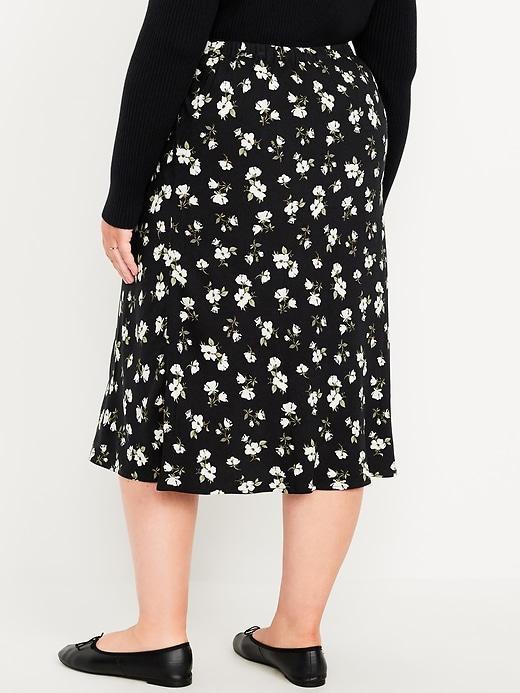 Crepe A-Line Midi Skirt Product Image