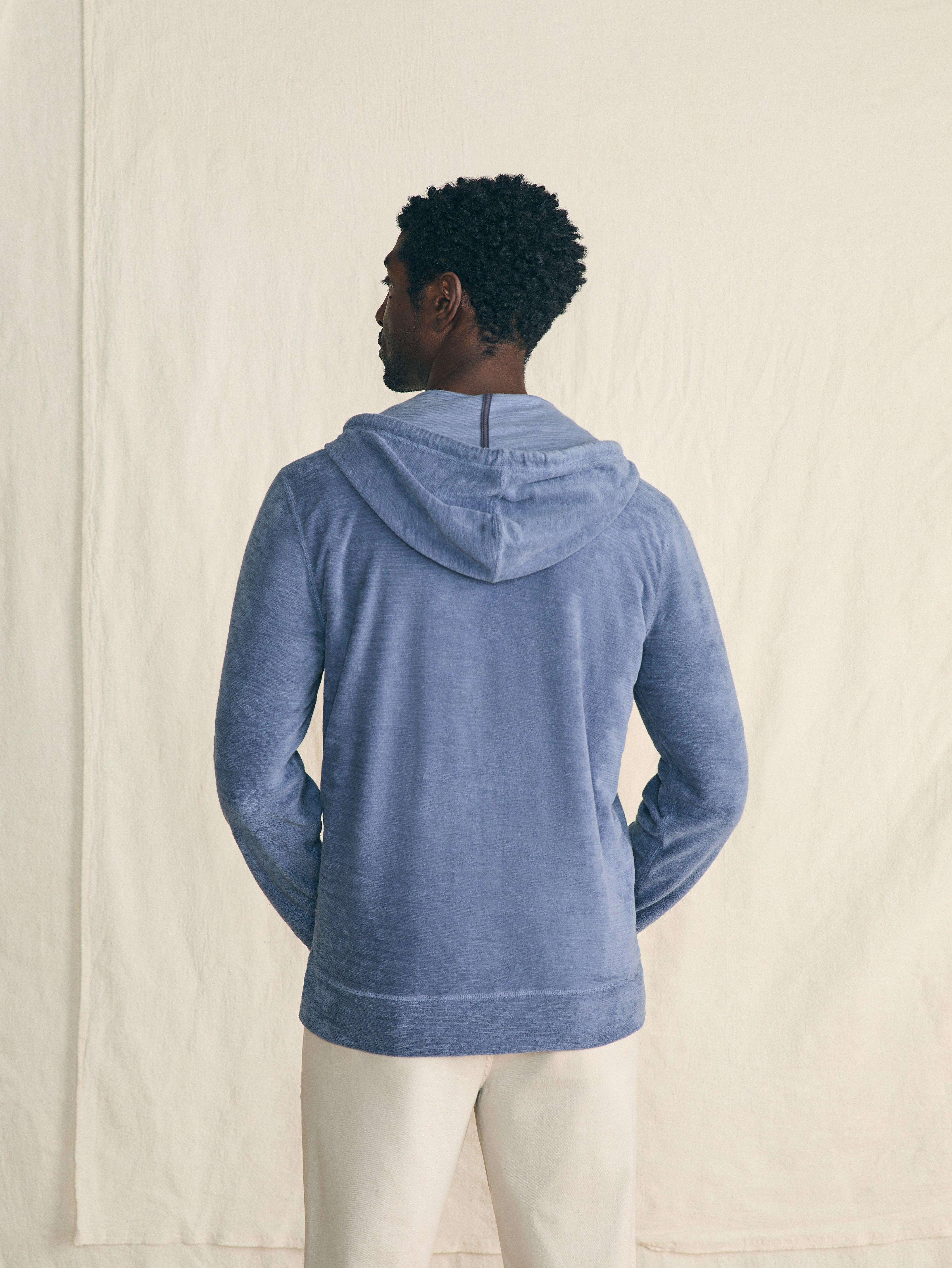 Cabana Towel Terry Zip Hoodie - Stormy Sky Male Product Image