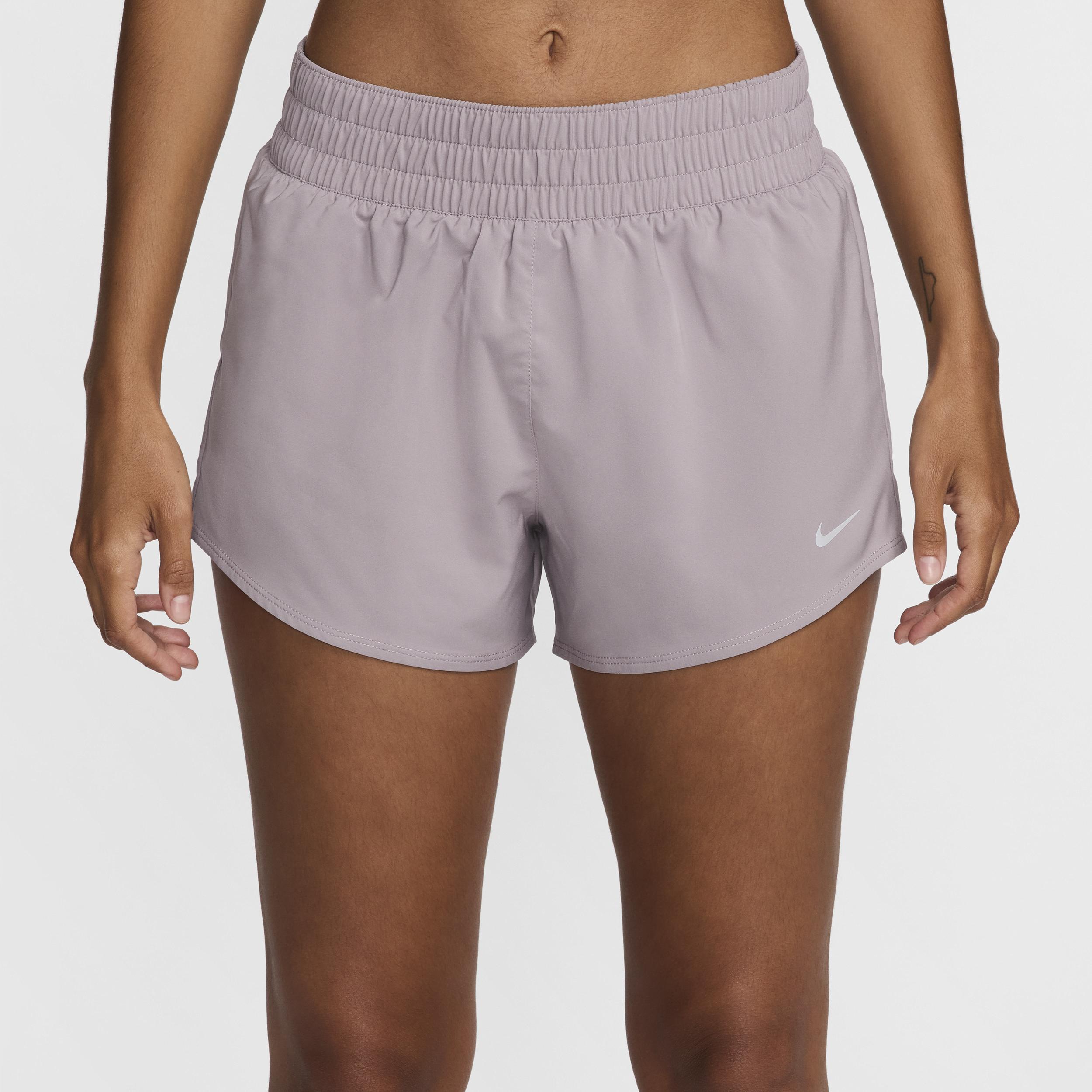 Nike Womens One Dri-FIT Mid-Rise 3 Brief-Lined Shorts Product Image